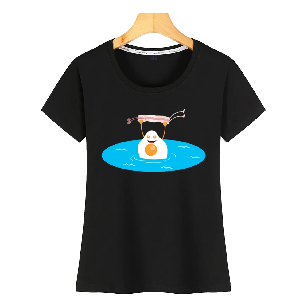 Женская футболка с рисунком бекона яичницы Грязных танцев | одежда