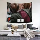 Гобелен Bruh, забавный гобелен, настенное покрывало, богемный домашний декор для гостиной