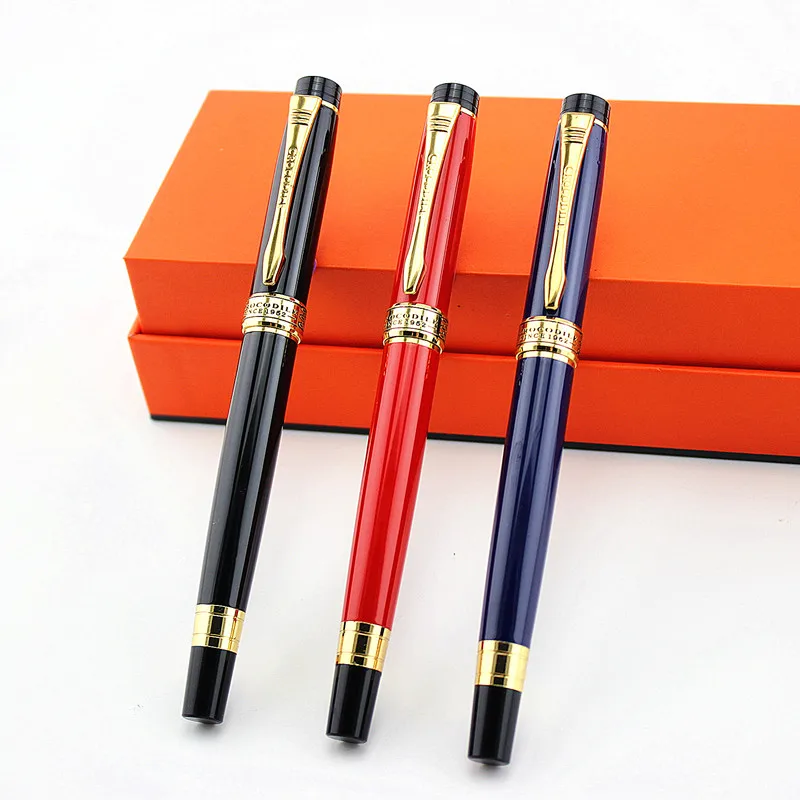 Ручка перьевая классическая с крокодиловой текстурой металлический карандаш