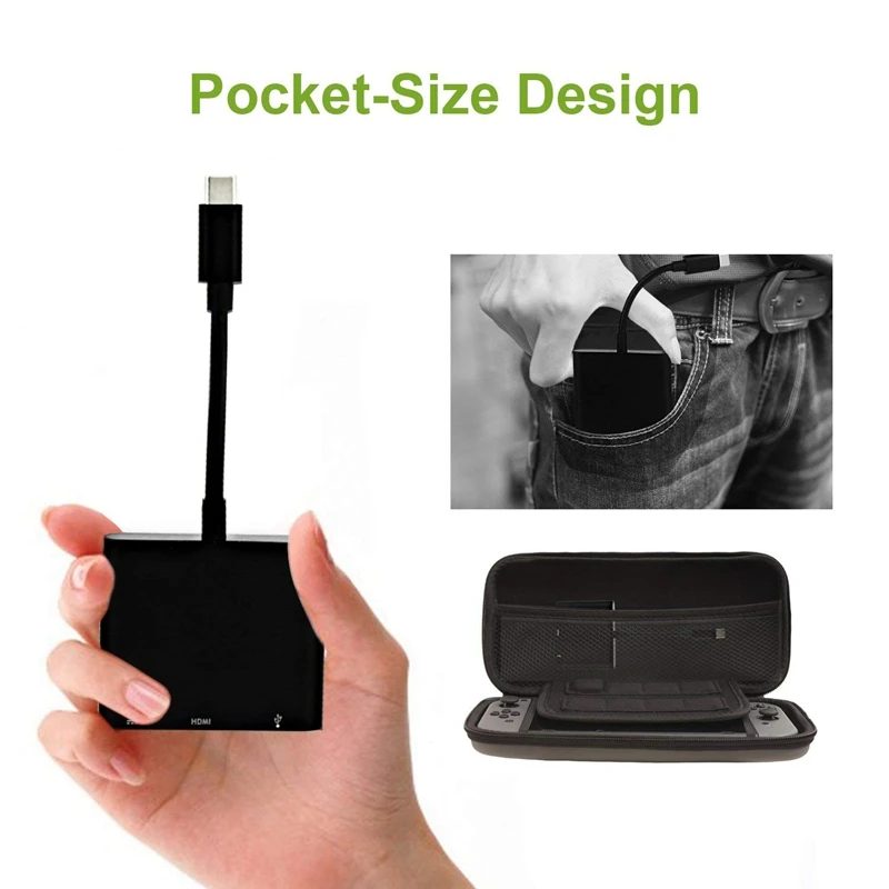 Новый адаптер HDMI USB C Hub для Nintendo Switch 1080P Type к конвертер док-кабель | Электроника