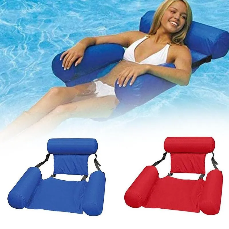 Плавать водяная кровать плавательный бассейн складной регулируемый со спинкой