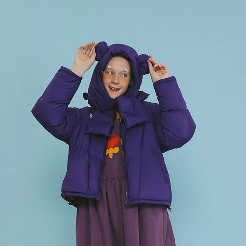 Оригинальные свободные толстые теплые зимние парки в стиле Харадзюку со съемной