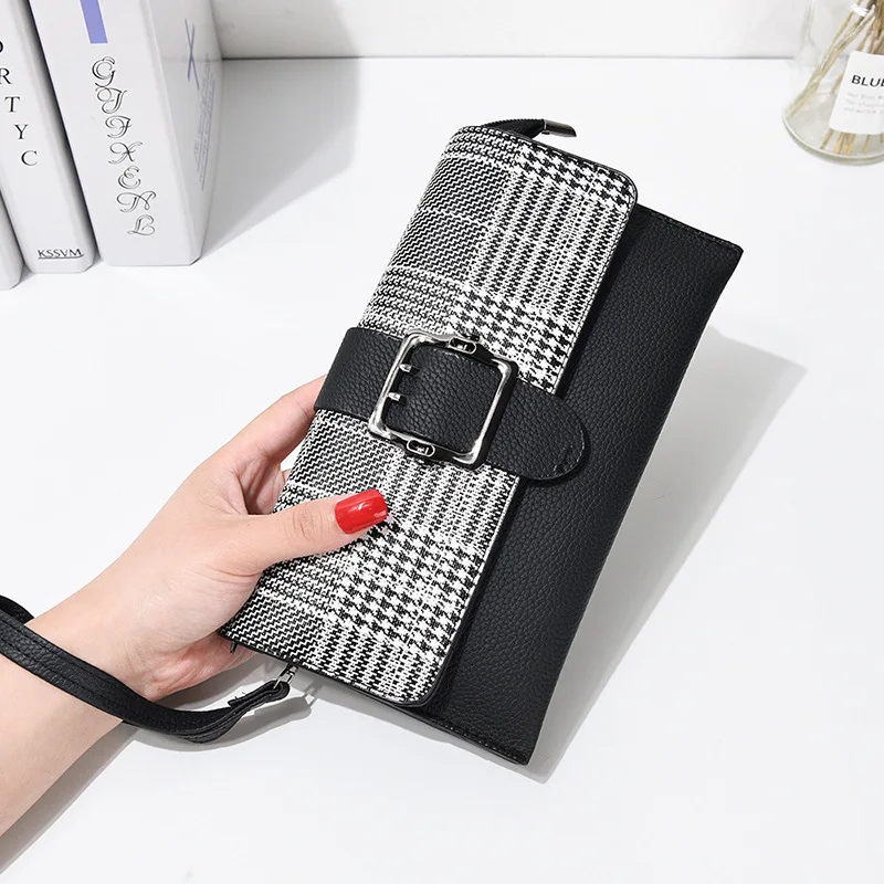 Женский кошелек длинный модный брендовый джинсовый с мультяшным рисунком