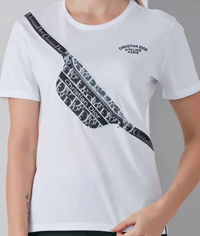 

2021 model Brand round collar T-shirt cotton for women Good Quality T-Shirt women fashion short sleeve Novelty style and design