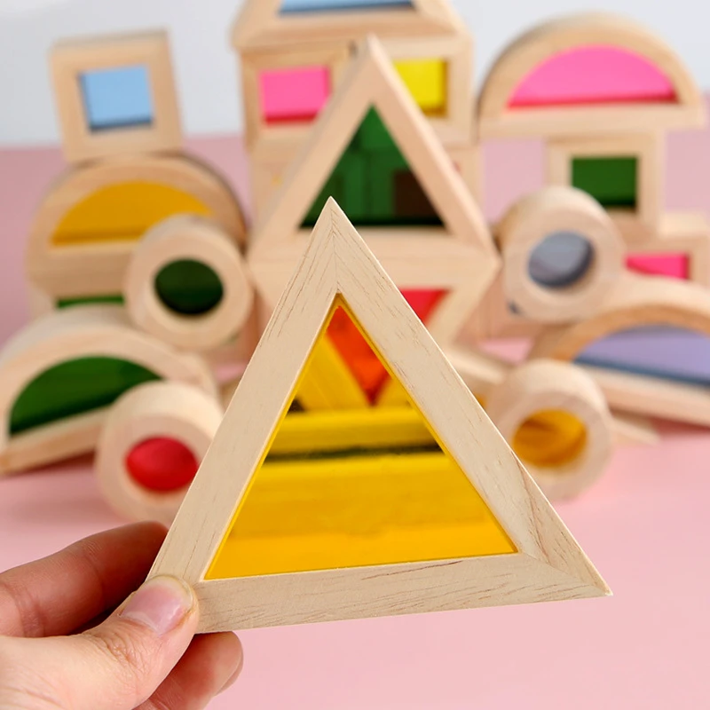 

Hot sale Cartoons Wooden Magic Kaleidoscope Classic Toys Strong Permeability Educational Toys Random Color