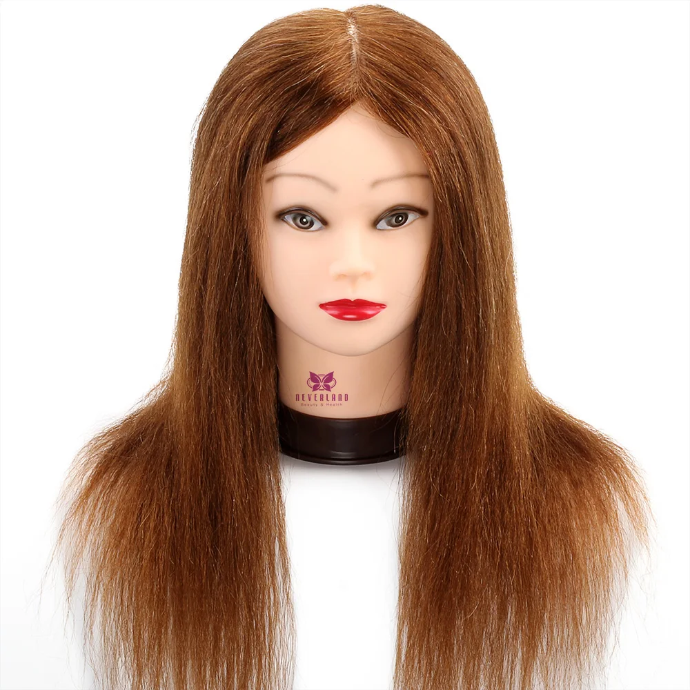 Профессиональная голова для парикмахерских тренировок 100% настоящие волосы 20