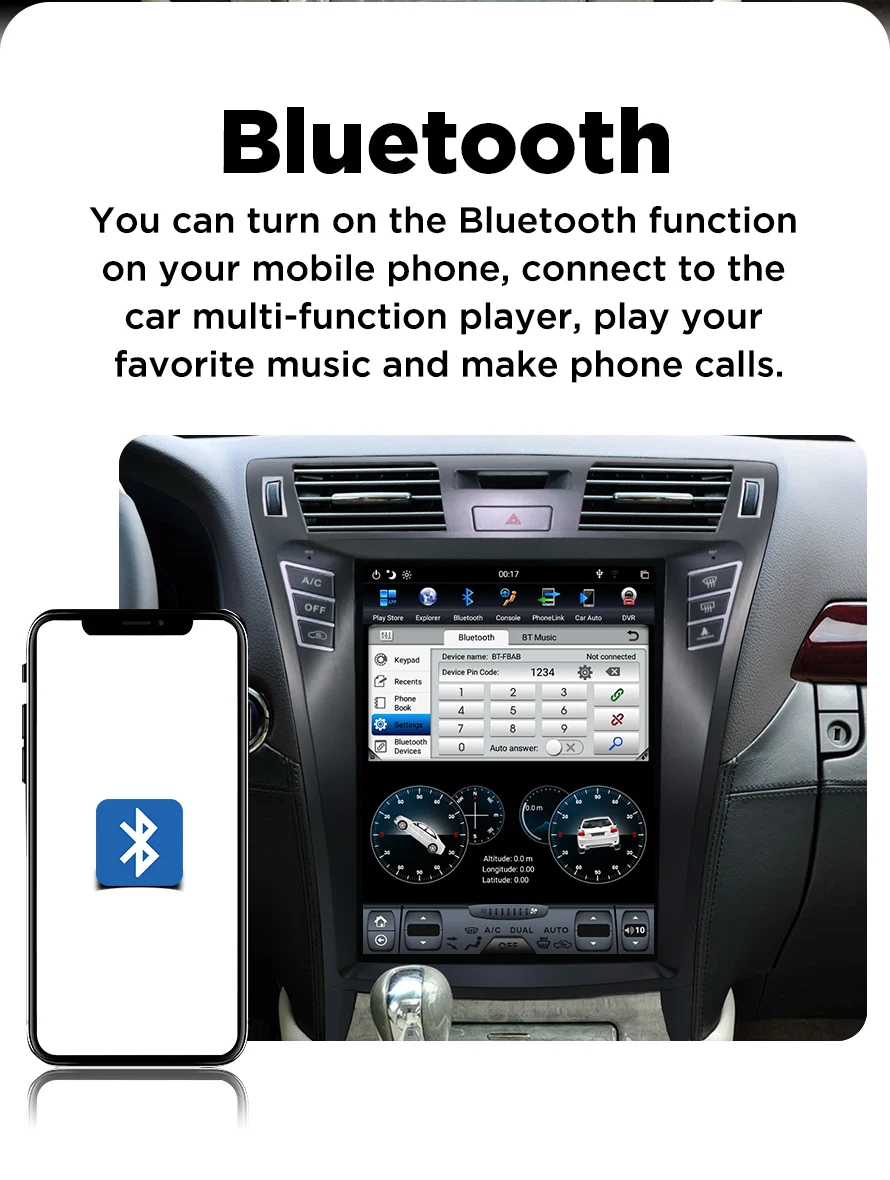 12," PX6 Android 8,1 Tesla Стиль Автомобильный мультимедийный плеер для Lexus LS460/LS600 Ram4G 32G gps навигатор радио авто головное устройство