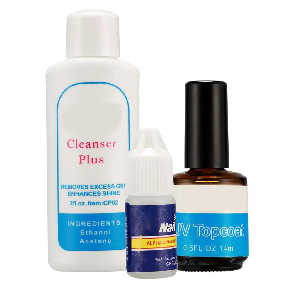 Набор для дизайна ногтей белые французские наконечники УФ-гель верхнего слоя