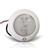 102mm 10 30v led marine boat yacht trailer cravan indoor dome plastic white touch switch light