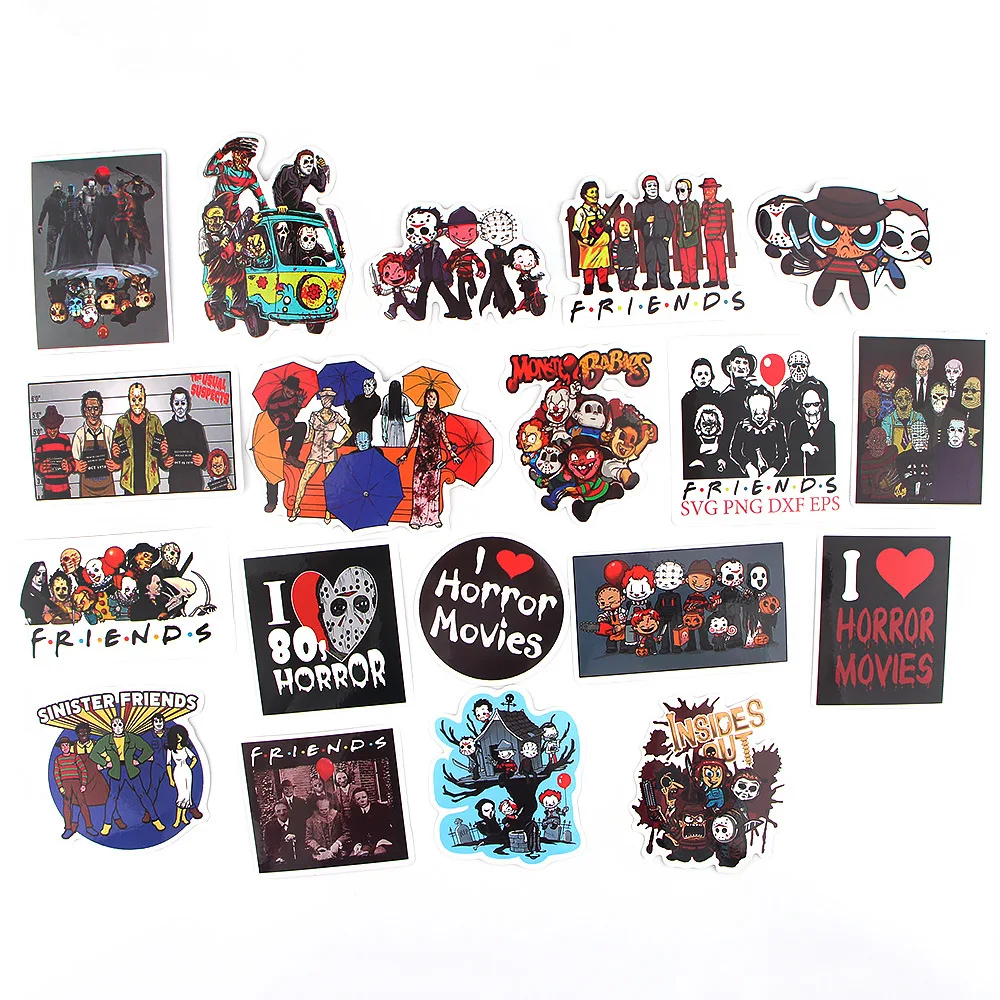 19 шт./компл. Хэллоуин Майкл Майерс убийца страшная наклейка водонепроницаемый