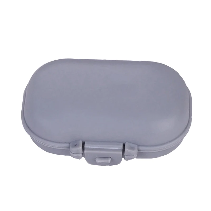 Medicine Box Mini Pill Cases Vitamin Pill Tablet Case Portable Travel Medical Box Pill Splitters Travel Accessories - Цвет: Gray
