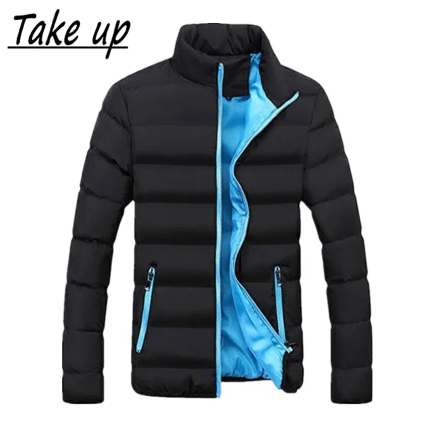 

Take up 2021 solid color round neck men winter warm padded jacket track and field sportswear jacket street fashion style ladies2