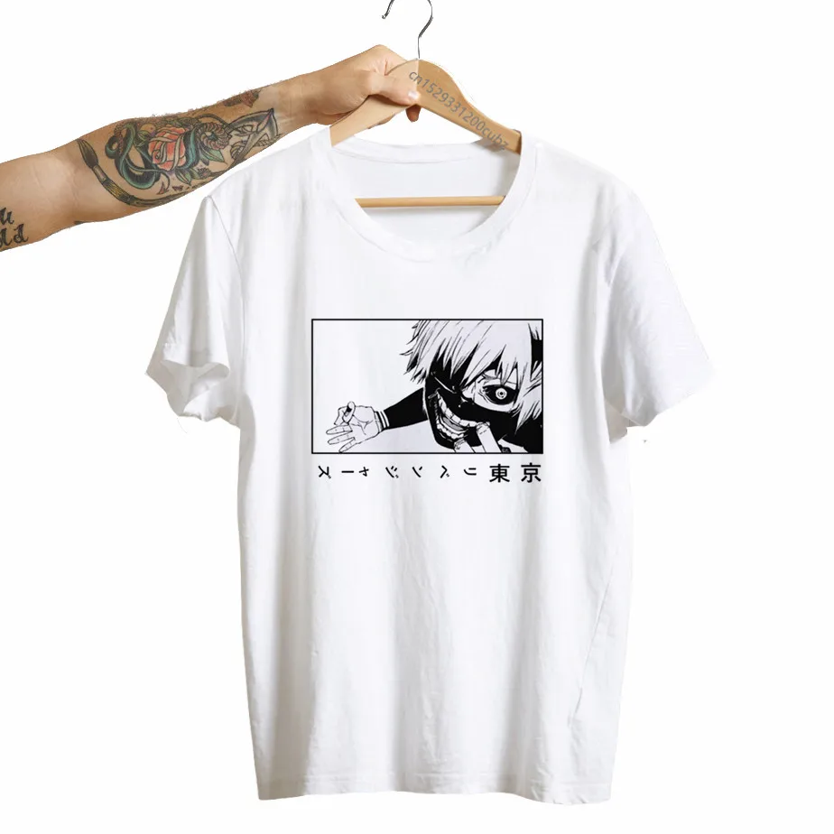 Женская футболка с японским манга Токийский Гуль женская кавайная аниме канеки