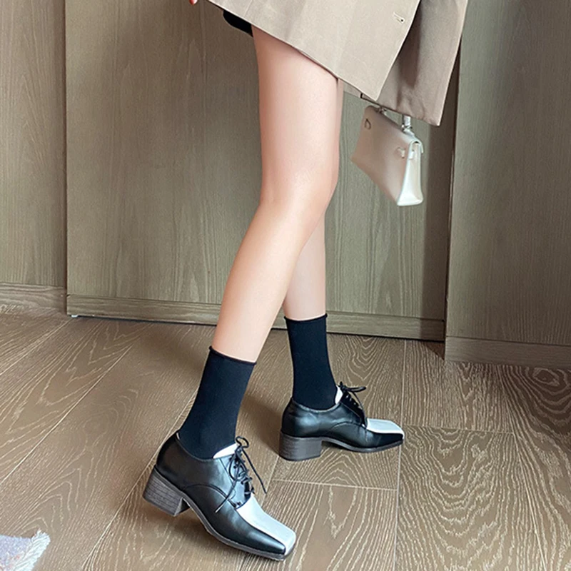 

Ladies Shoes Low Heel Platform Heels Square Head Sneakers Women's Loafers 2020 Trend Fashion Woman Pumps Shoes Heeled Shoe New