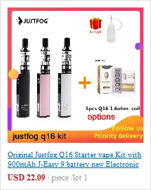 Комплект Justfog P16A с аккумулятором 900 мАч, встроенная защита от вертела, комплект для электронной сигареты vs комплект justfog Q16