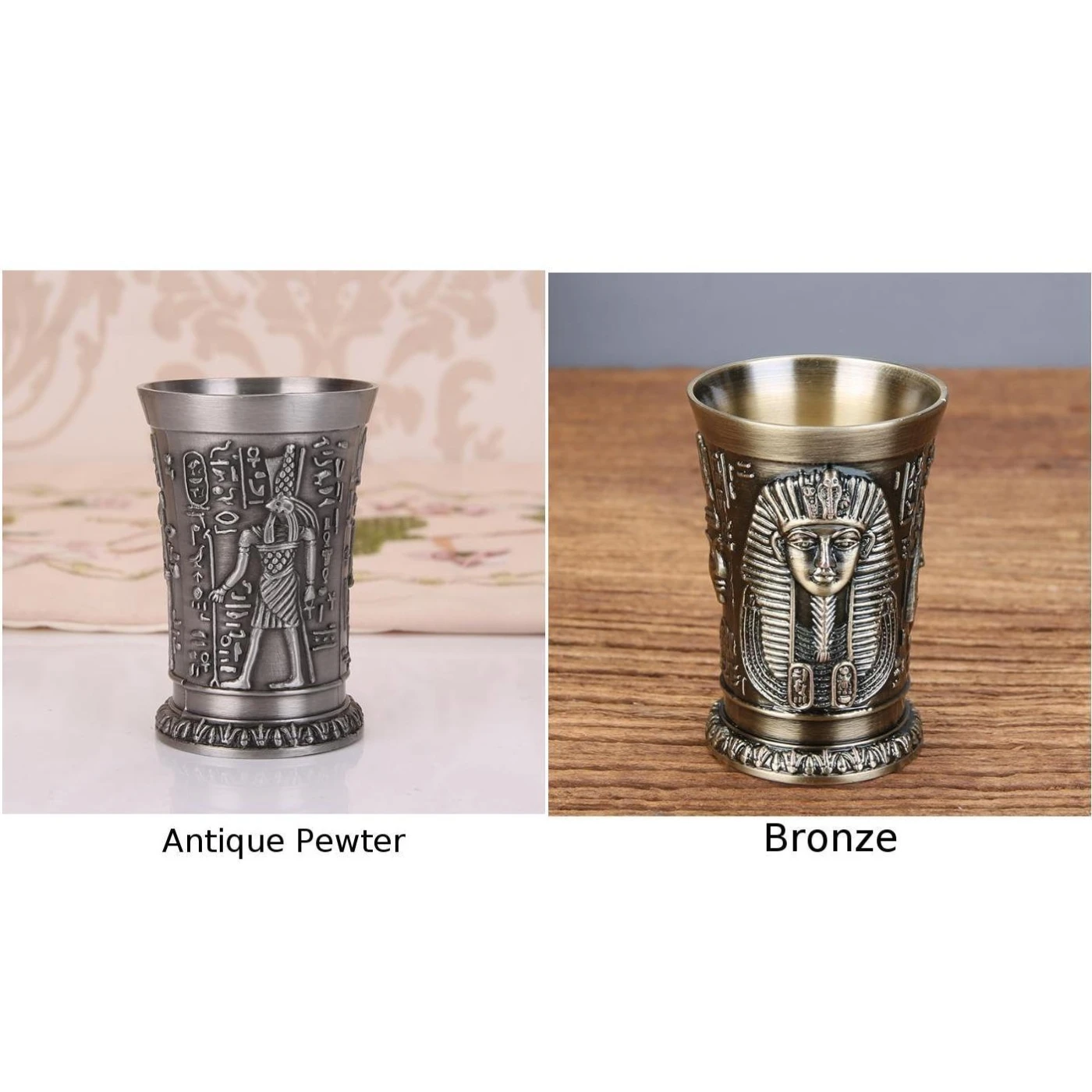 Старинное бокал для коктейлей Египетский виски напитков вина ликера резной