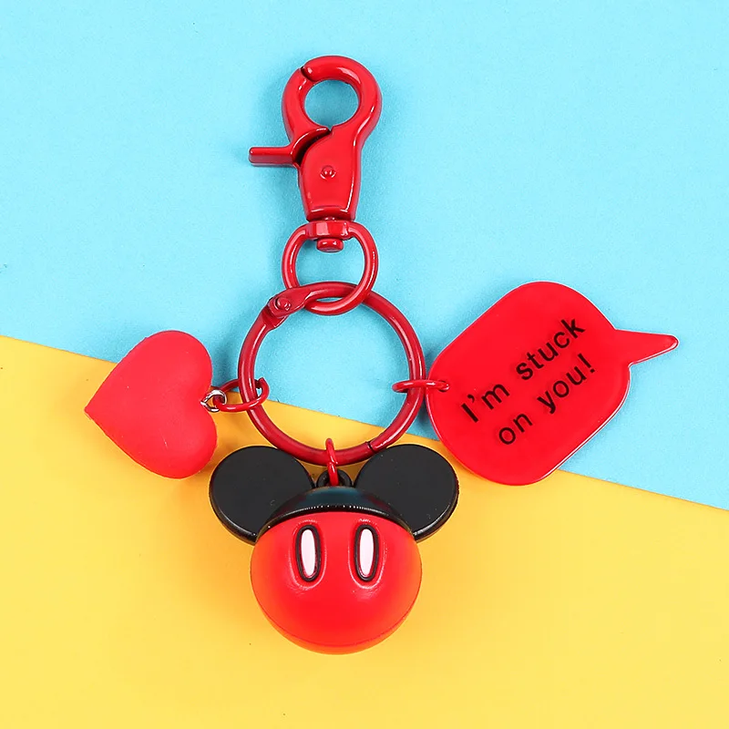 Disney Микки Маус Минни Сумка в виде пакета молока кулон милый мультфильм автомобиль брелок школьный сумка с подвесками девочка мальчик сувенирный подарок игрушка - Цвет: 1