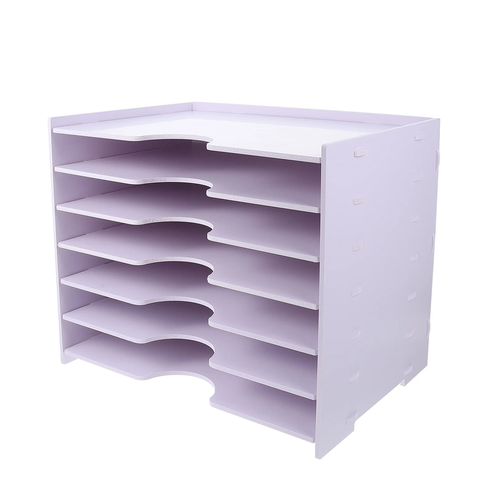 

1Pc Files Storage Rack Office Files Container Sundries Organizer Rack White