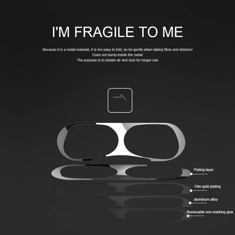 Аксессуары для наушников Защитная пленка AirPods Pro металлический пылезащитный