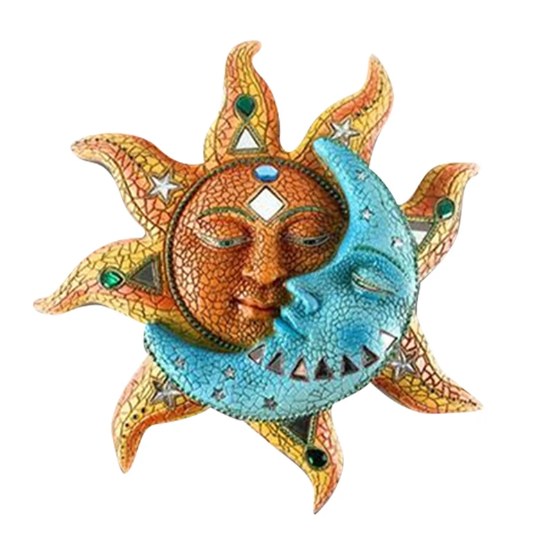 Sun and Moon Art Decoration Metal Crafts Craetive Gifts Wall Hanging Ornament for Home Garden Courtyard S7 | Дом и сад