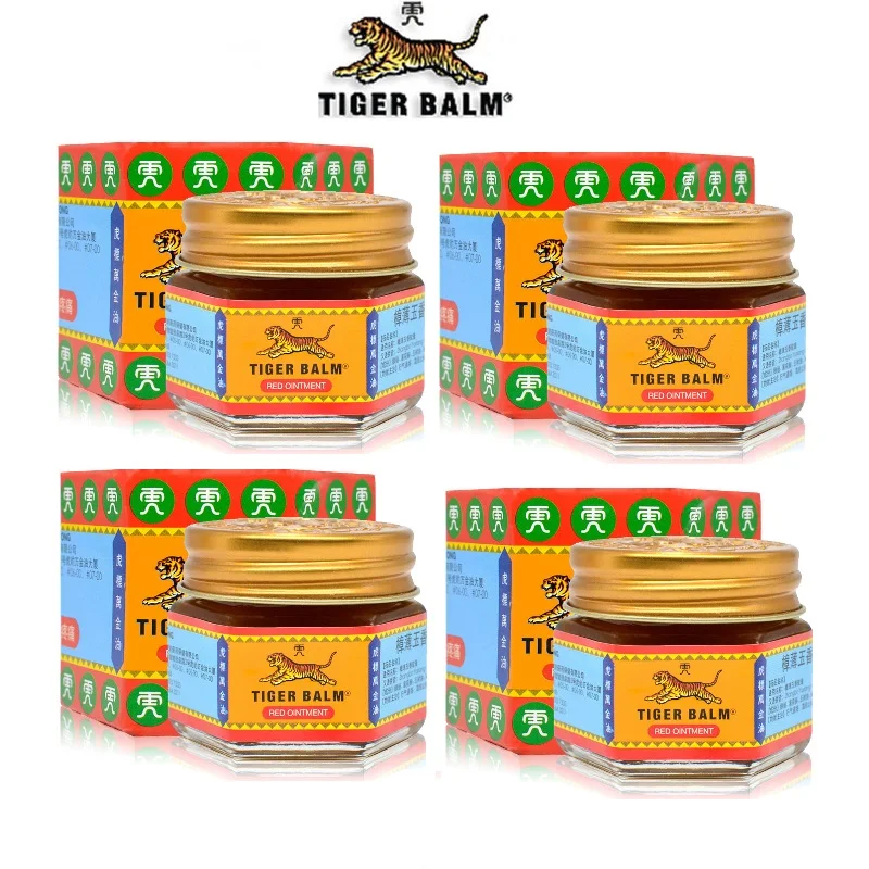 [4 бутылки] тигровый бальзам красная мазь (масло для мужской жвачки) 19 4 г|ointment for