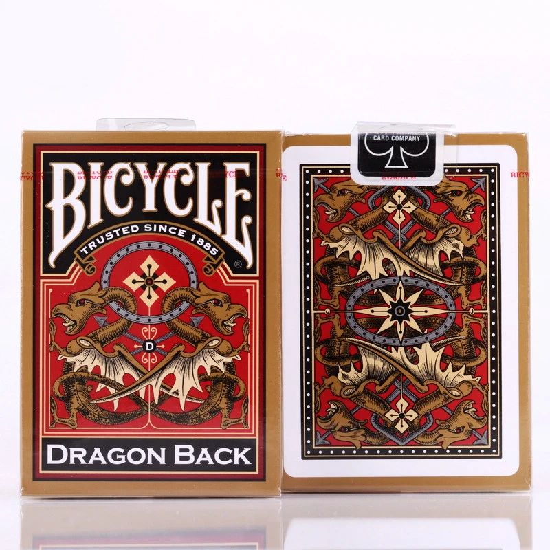 1 deck Bicycle Cards Gold Dragon Playing Regular Deck Rider Back Card Magic Trick Props | Спорт и развлечения