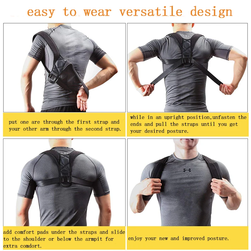 ALANGDUO медицинский Корректор осанки до ключиц для взрослых и детей поддерживающий