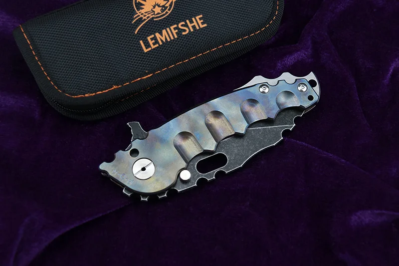 LEMIFSHE Флиппер человек войны складной нож s35vn лезвие TC4 титановая ручка Кемпинг Охота Открытый выживания Ножи EDC инструменты