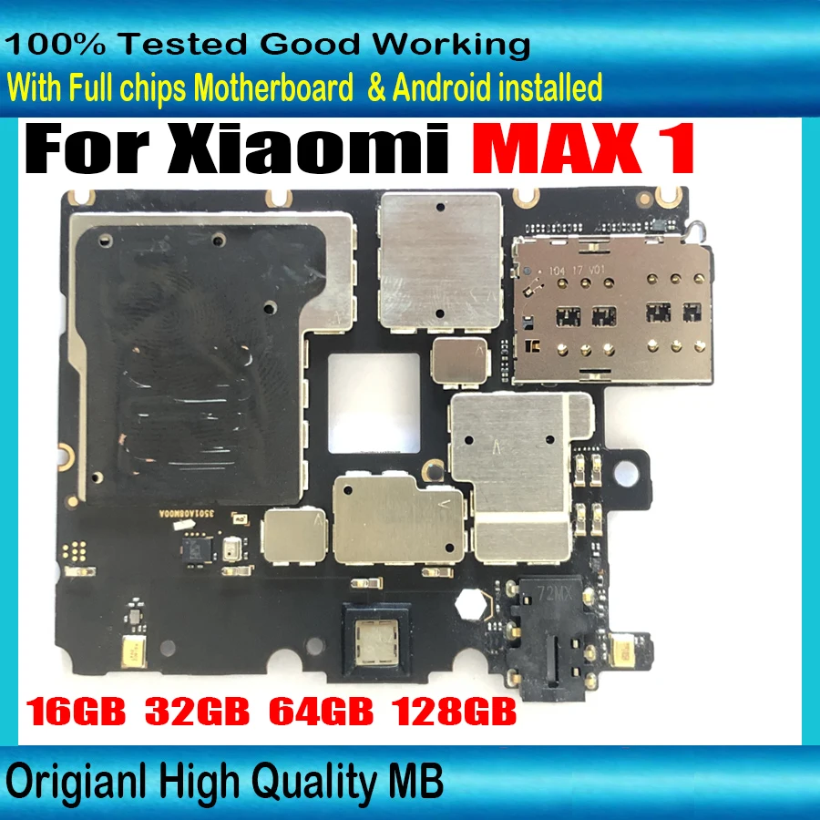 16 ГБ 32 64 128 для материнской платы Xiaomi Max 1 Max1 разблокированная материнская плата
