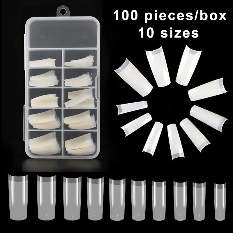 PinPai 100 шт Половина/полное покрытие длинный удлиненный гроб искусственные ногти