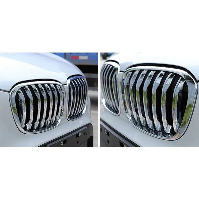 Автомобильная Передняя решетка сетки литья Накладка для BMW X1 F48 2016 2019|Гоночные