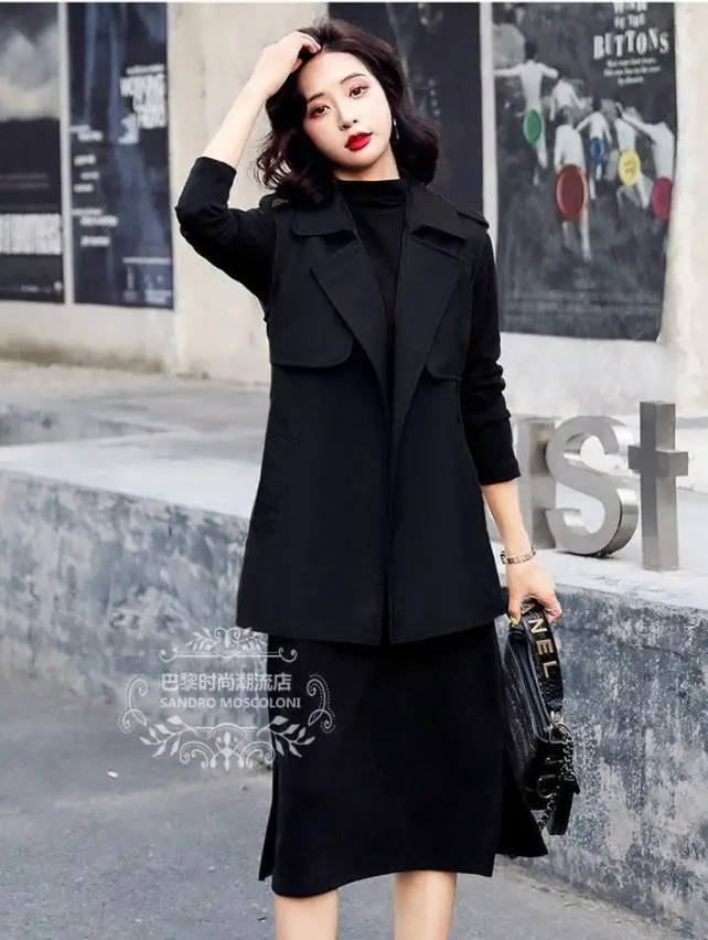 

Spring Autumn Single/large Size Women's Suits, Women's Thin, Western Style Age-reducing Waist Waistcoat + Pants Two-piece Trend