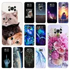 Чехол Poco X3 для Xiaomi Mi POCO X3 2020, цветочные Коты, телефонные чехлы 6,67 дюйма, для Coque Xiaomi Poco X 3 PocoX3 NFC, мягкие чехлы из ТПУ
