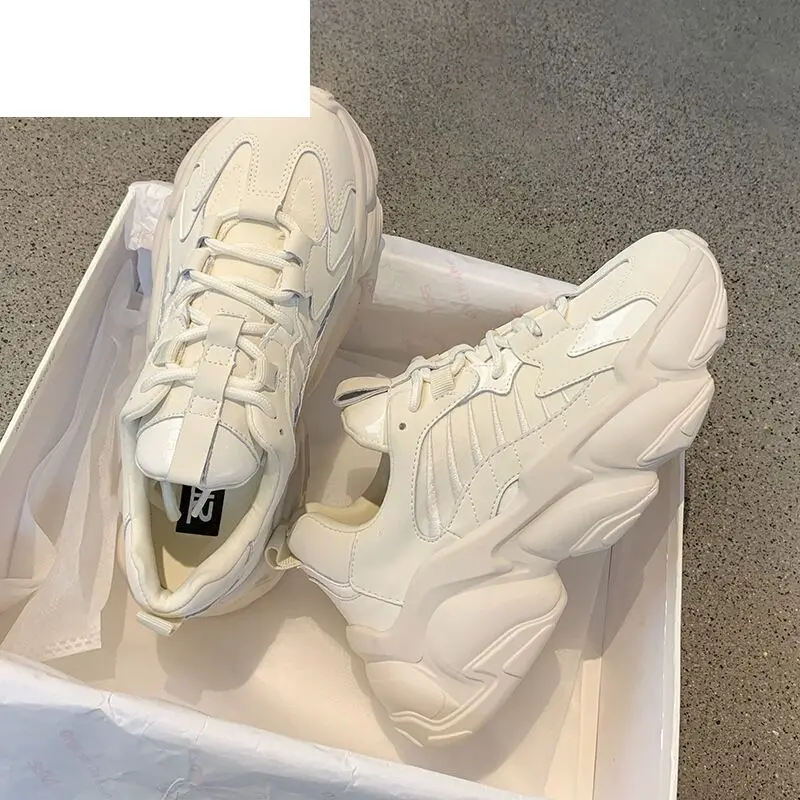

Fashion 2021 Women's Shoes New Vulcanized Shoes Women's Sneakers Spring Walking Platform Shoes Comfortable Lace-up Casual Shoes