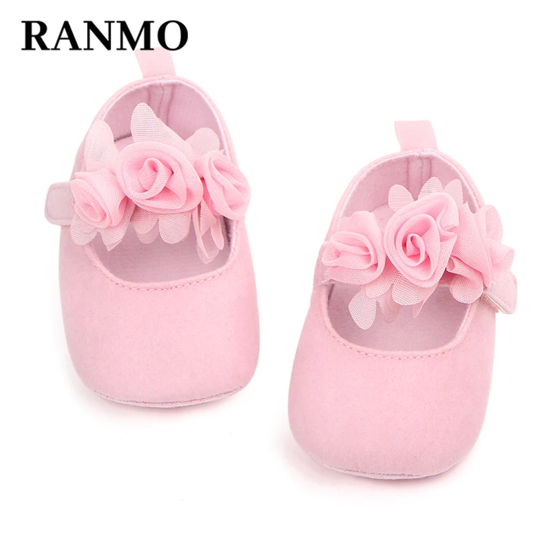 

New Cute Floral Baby Girls Shoes For Newborn Infant Toddler Girl Princess Shoes Soft Sole Prewalker Anti-slip Baby Shoes 0-18M