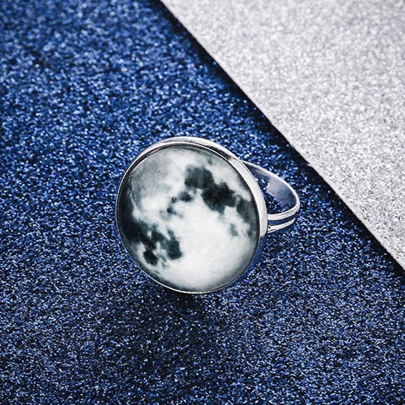 Круглые стеклянные Светящиеся Кольца для пальцев шикарные ювелирные аксессуары