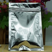 candy bar packing pouch 14x20cm100 x reusable silver plating aluminum foil zip lock bag ricesugar storage packaging sack