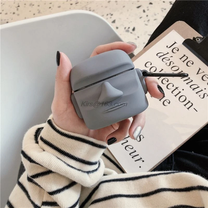 Силиконовый чехол Stone Face для наушников Apple Airpods Pro TWS Bluetooth|Аксессуары наушников| |