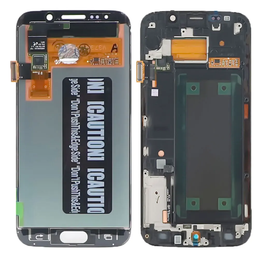 Pantalla LCD AMOLED Original de 5,1 pulgadas para Samsung Galaxy S6 edge, montaje de digitalizador con pantalla t&aacute;ctil con cubierta trasera, G925, G925I, G925F-4