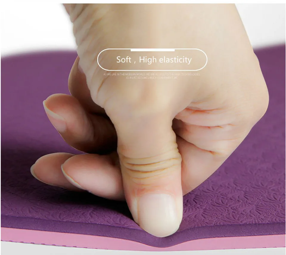 FX высококачественный нескользящий коврик для йоги 6 мм TPE и спорта фитнеса