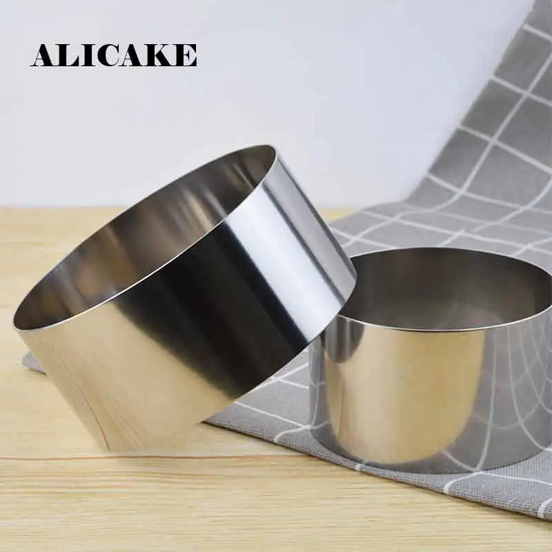 Нержавеющая сталь мусс пресс-форма для детей 4 5 6 7 8 9 10 дюймов Инструменты тортов