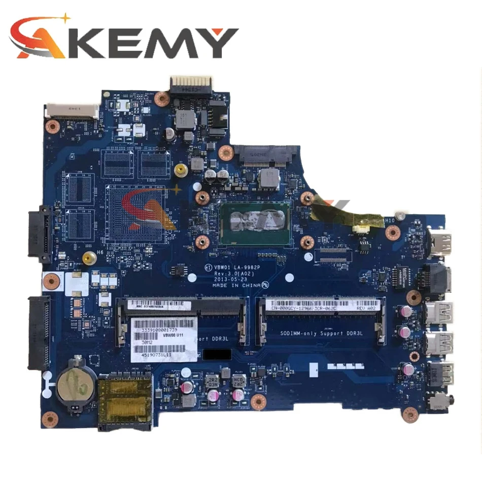 Оригинальная материнская плата для ноутбука DELL Inspiron 15R 5537 3537 SR170 I5-4210U VBW01 CN-000GCY 000GCY