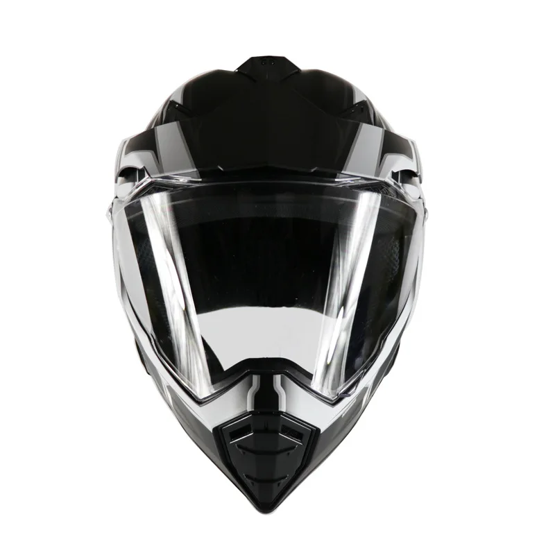 

Off-road Helmet Full Face Motorcycle Electric Vehicle Road Racing Dual-use With Lens Windproof And Warm Helmet Black XL Men