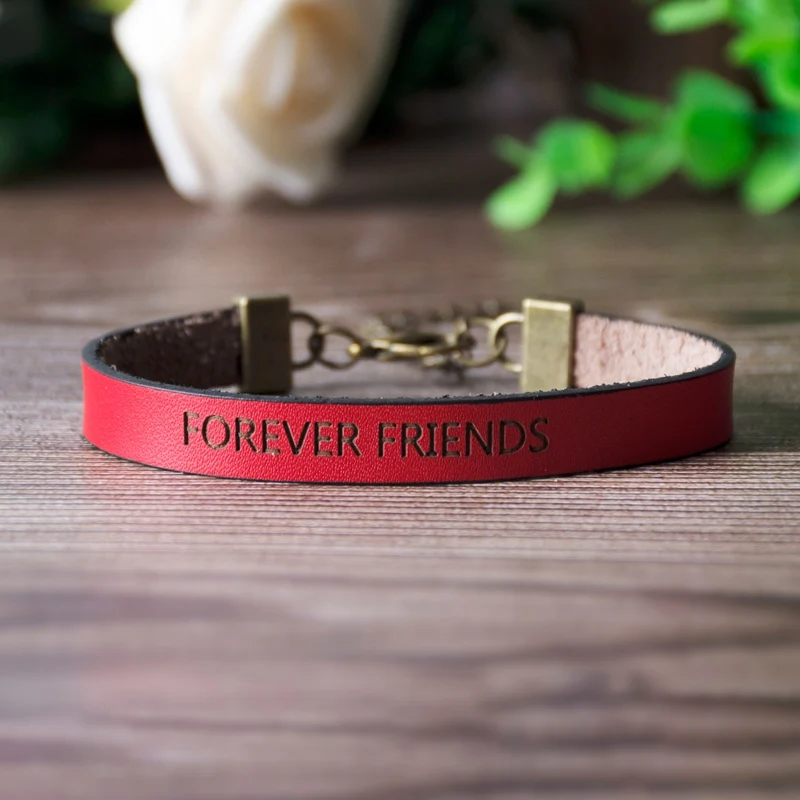 Женский браслет из натуральной кожи FOREVER FRIENDS винтажный подарок ювелирной дружбы