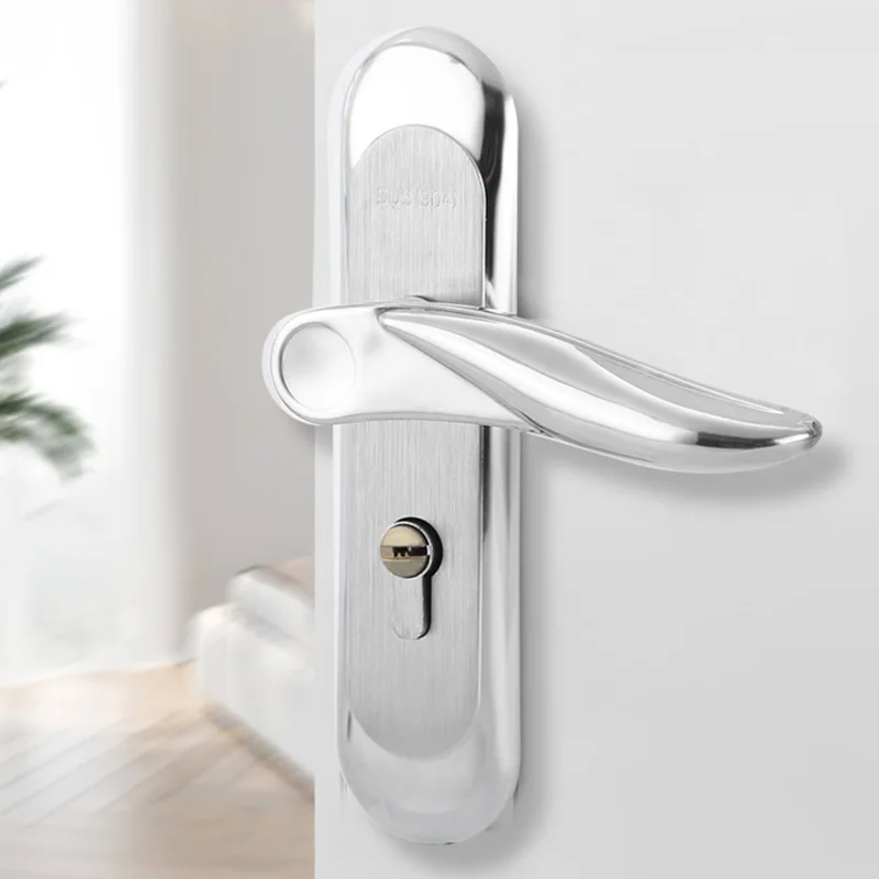 

Stainless Steel Interior Door Lock Mute Handle Lock Bedroom Door Lock Set Anti-Theft Lock Cylinder Door Lock