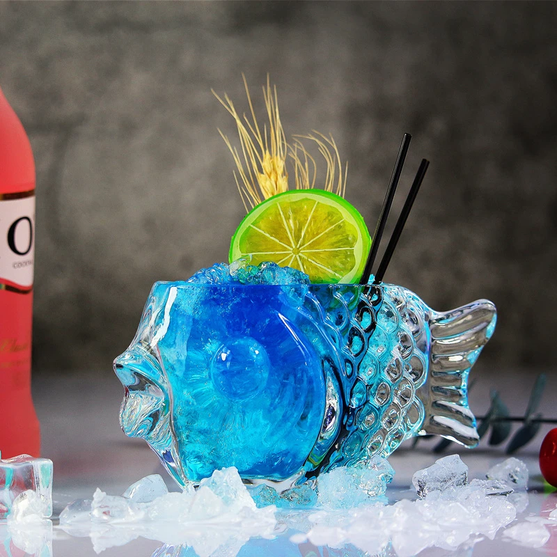 Креативная прозрачная 3d чашка в форме рыбы для бара коктейля вечевечерние