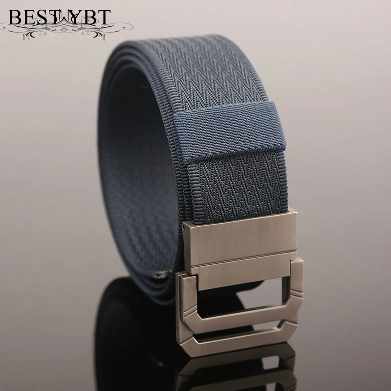 

Best YBT Unisex Canvas Belt Alloy Double Ring Belt Outdoor Sport Cowboy Pants Army Tactical Men And Women Belts