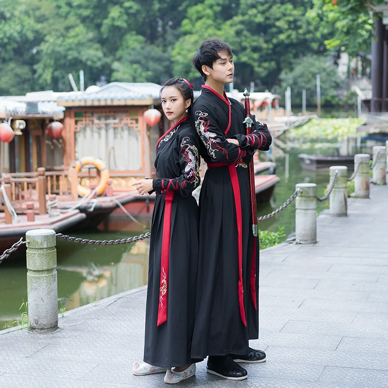 Традиционный костюм ханьфу для пары в китайском стиле старинные китайские костюмы народного танца