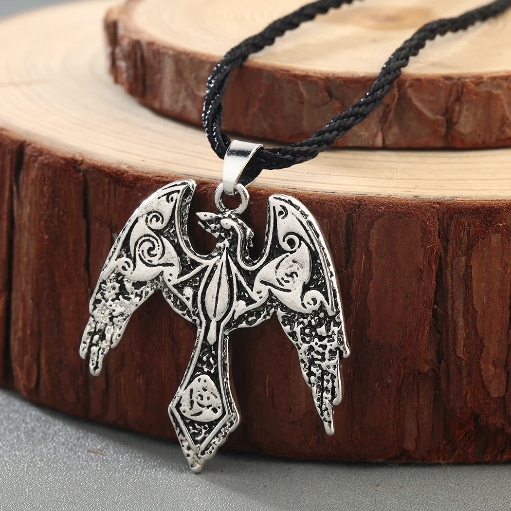 QIAMNI Ретро Орел Falcon Odin's Raven Triskelion амулет ожерелье в славянском стиле викинги панк
