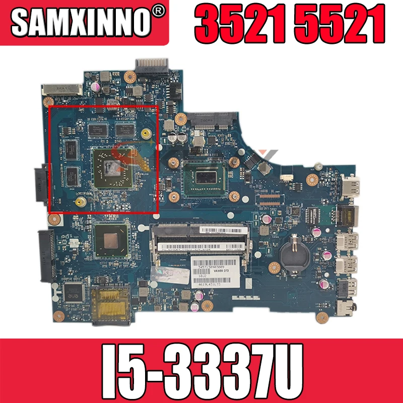 

Оригинальная материнская плата для ноутбука DELL Inspiron 15R 3521 5521 Core I5 материнская плата CN-0TPX0T 0TPX0T VAW00 LA-9104P SR0XL 216-0833000